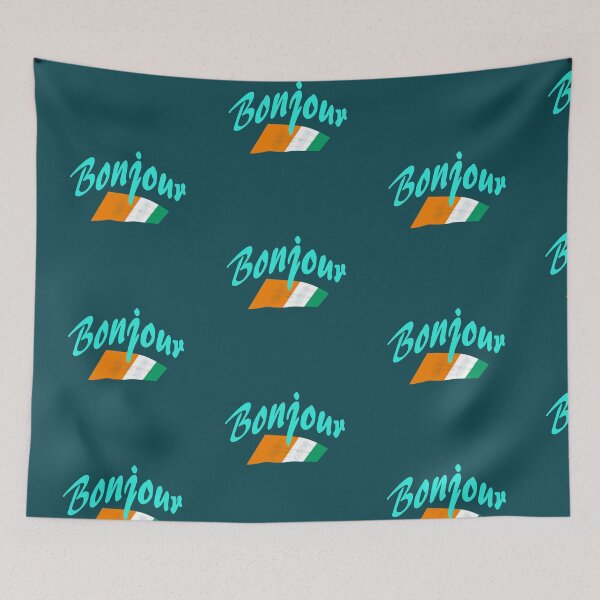 Item preview, Bonjour (hello in French) - Ivory Coast Flag designed and sold by lobodelnoir.