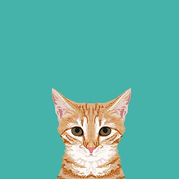 Tabby Orange Cat Head Magnet - Cute Cat Breed Car Magnet & Refrigerator Decal 5 Inch