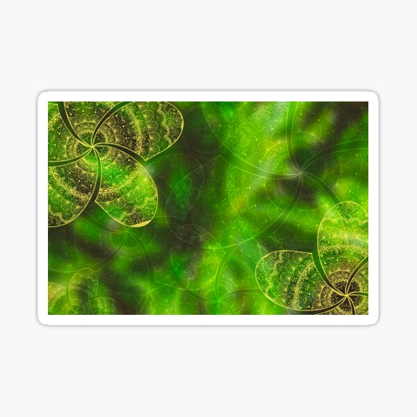 Queensland bush yellow Frangipani mandala pattern Sticker