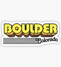 Boulder, Colorado | Retro Stripes Sticker