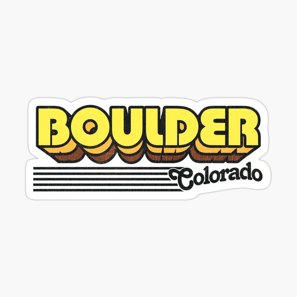 Boulder, Colorado | Retro Stripes Sticker