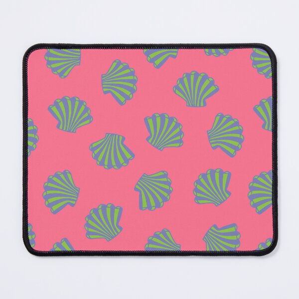 Item preview, SEASHELLS Scattered Tropical Scallop Clam Shells Undersea Ocean Sea Life in Green Purple and Hot Pink - UnBlink Studio by Jackie Tahara designed and sold by Jackie Tahara of UnBlink Studio.