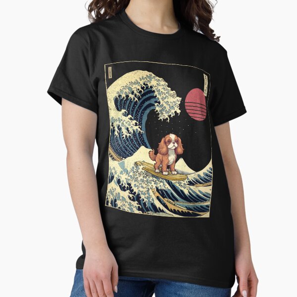 Item preview, Cavalier King Charles Spaniel Kanagawa Japanese Surfing Wave designed and sold by rafaeltto.