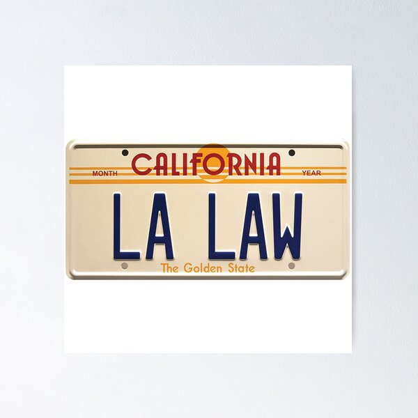 Item preview, L.A. Law License Plate designed and sold by Retro Active.