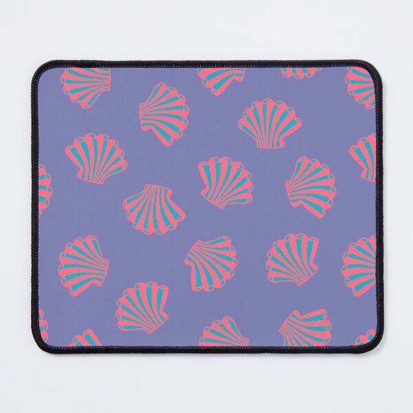 Item preview, SEASHELLS Scattered Tropical Scallop Clam Shells Undersea Ocean Sea Life in Hot Pink Blue and Purple - UnBlink Studio by Jackie Tahara designed and sold by Jackie Tahara of UnBlink Studio.