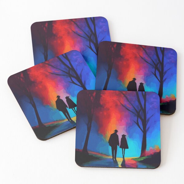 Item preview, A romantic couple strolling at night painting designed and sold by mefirefire.
