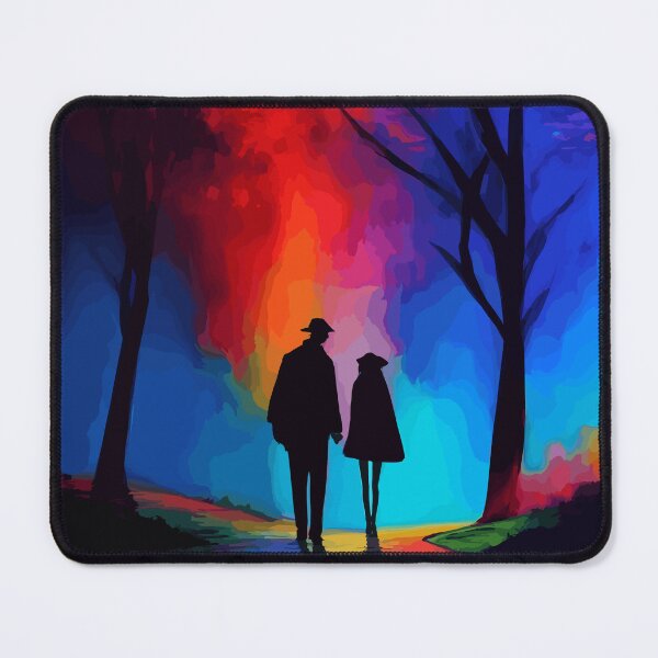 Item preview, A romantic couple strolling at night painting designed and sold by mefirefire.