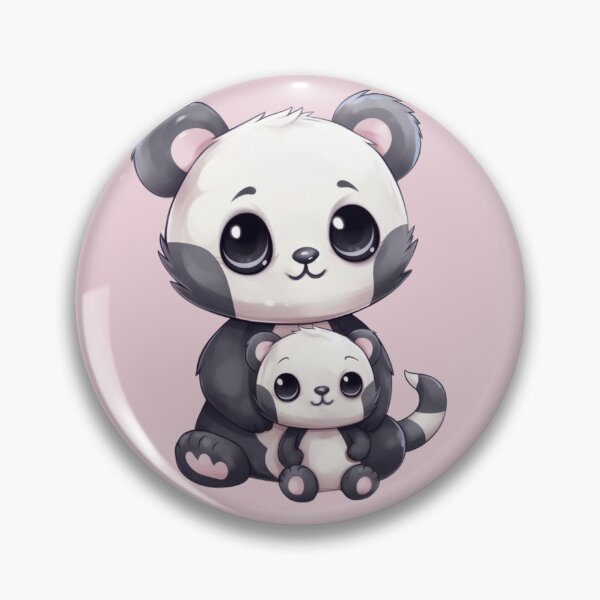 Item preview, Kawaii animated panda brothers designed and sold by DigitalPixelize.