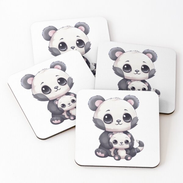 Item preview, Kawaii animated panda brothers designed and sold by DigitalPixelize.