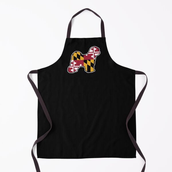 Item preview, Tibetan Terrier Silhouette with Maryland Flag designed and sold by Jenn Inashvili.