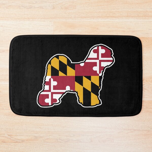 Item preview, Tibetan Terrier Silhouette with Maryland Flag designed and sold by Jenn Inashvili.