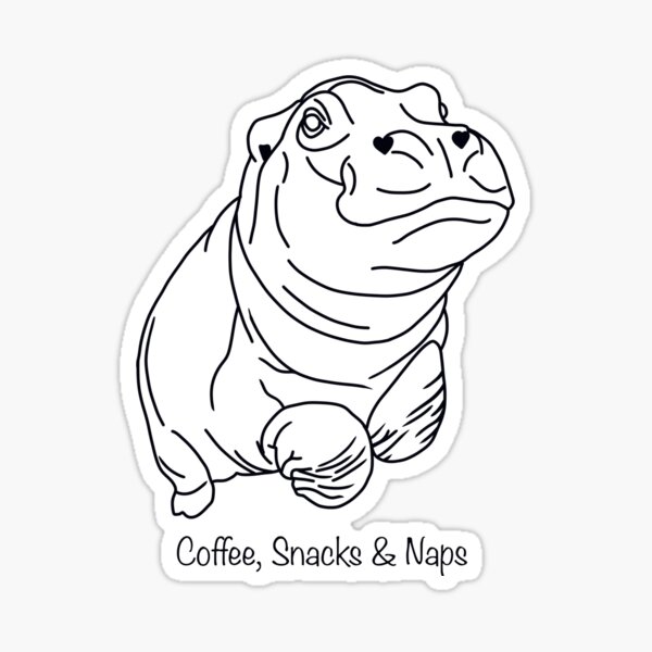 Hippo hobbie Sticker