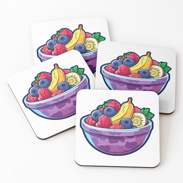 Item preview, Cute Acai bowl filled with fruit designed and sold by wildflowerlane.