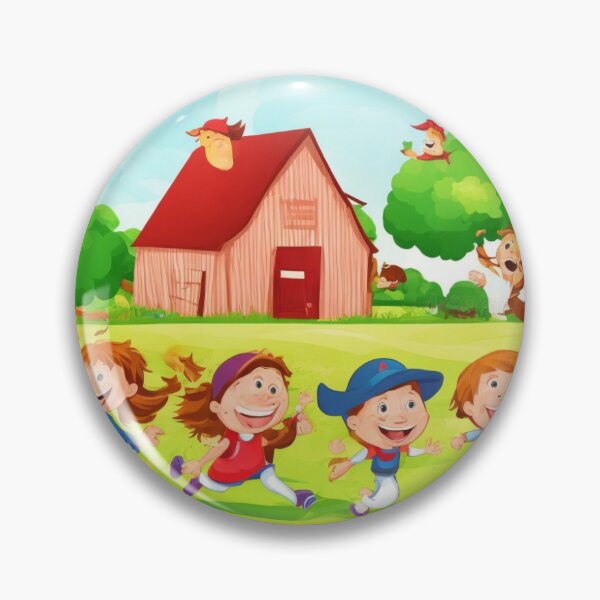 Item preview, kids on a farm running designed and sold by SoulStar4Design.