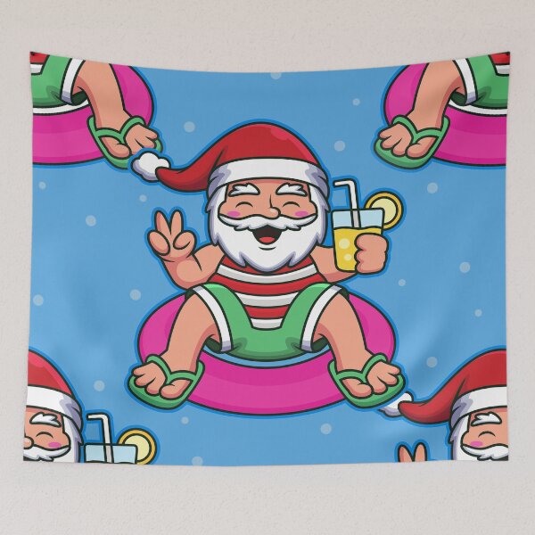 Item preview, pool summer santa funny christmas designed and sold by Gossip Rag.