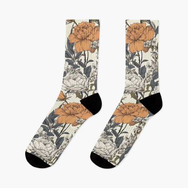 Item preview, Vintage Orange and White Carnations designed and sold by ApexPrintCo.