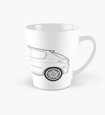Peugeot 206 GTI Outline Drawing Tall Mug