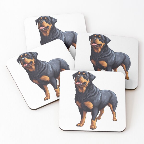 Artikelvorschau, Glücklicher Rottweiler entworfen und verkauft von The Willow Of Rain City.