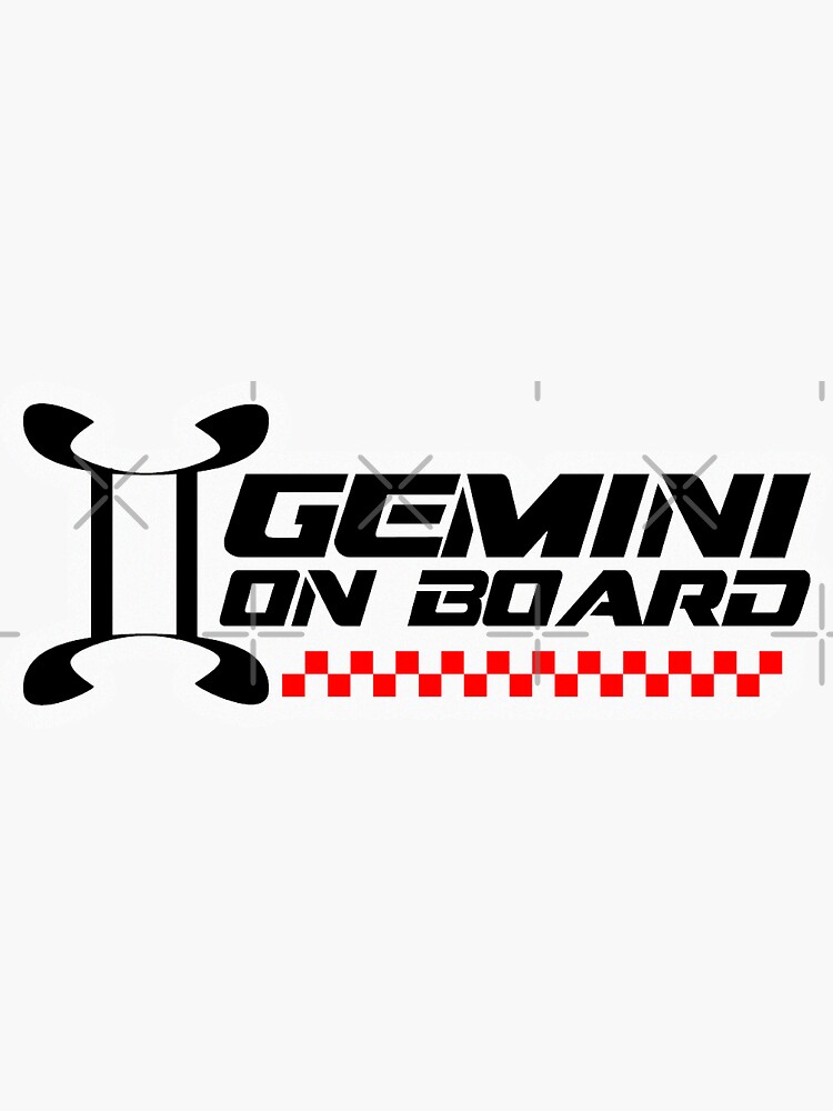 Thumbnail 3 of 3, Sticker, Gemini on Board! designed and sold by LizzyBasil.