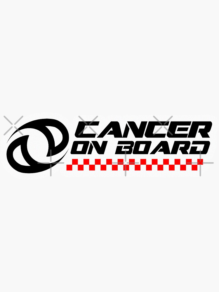 Thumbnail 3 of 3, Sticker, Cancer on Board! designed and sold by LizzyBasil.