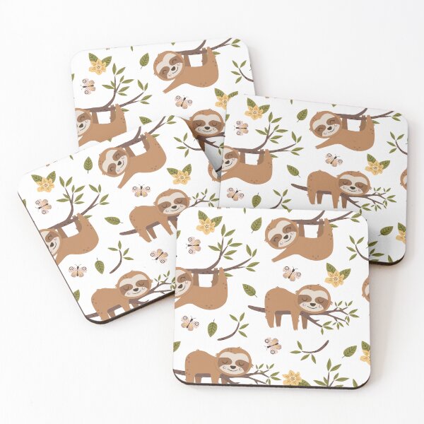 Item preview, Cute Sloth Sleeping in Tree Pattern designed and sold by sweetbelle.