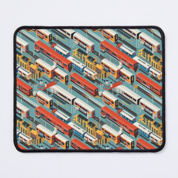 Item preview, London Underground & Overground Trains Repeating Seamless Pattern designed and sold by PatternsFTW.