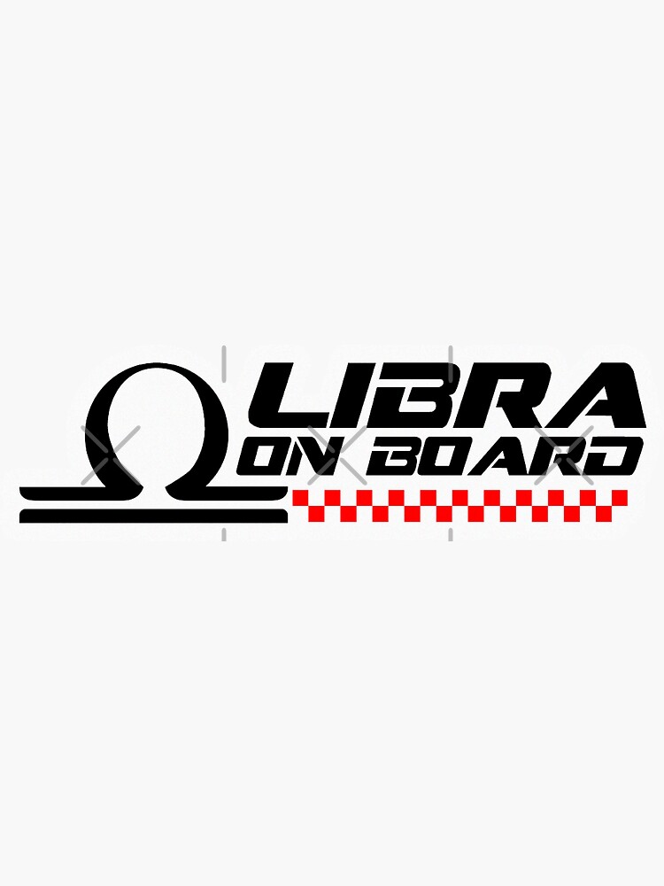 Thumbnail 3 of 3, Sticker, Libra on Board! designed and sold by LizzyBasil.