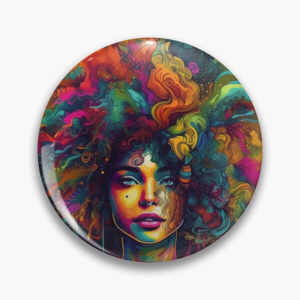 Item preview, very sexy colorfull afro lady designed and sold by ArtConverge.