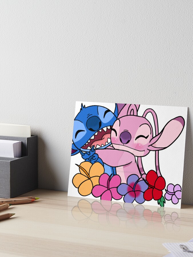 Angel Stitch In Love !! | Art Print
