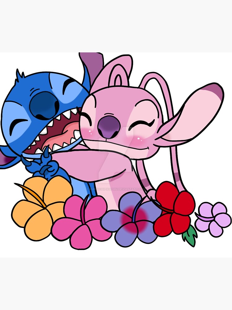 stitch and angel Poster by Reality Fan