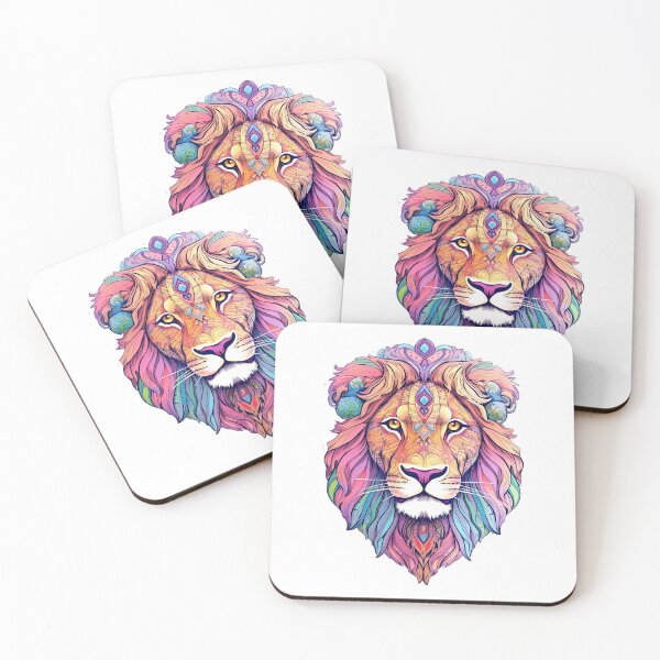 Item preview, Vibrant Majesty: The Colorful Lion designed and sold by cece4410.