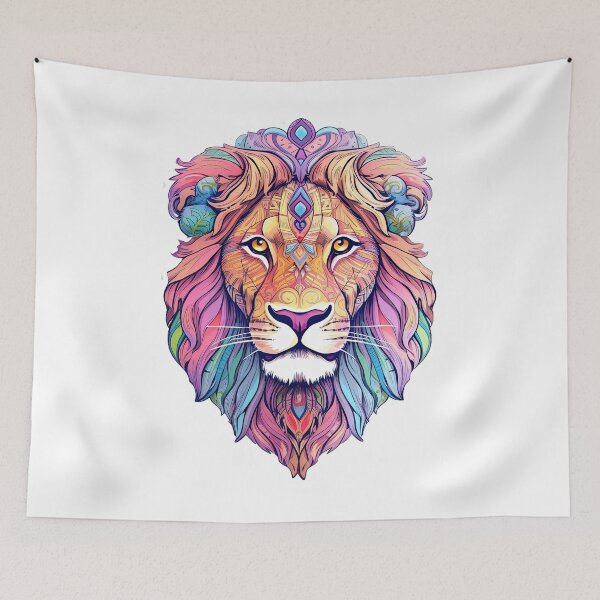 Item preview, Vibrant Majesty: The Colorful Lion designed and sold by cece4410.