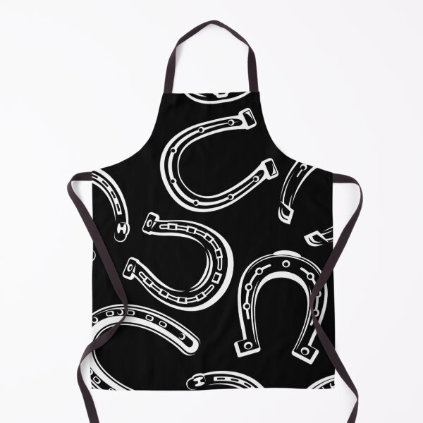 Item preview, White horseshoe design - Black background designed and sold by Jennifer Adair.