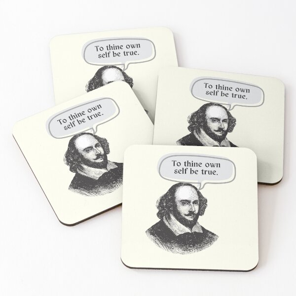 Item preview, To Thine Own Self Be True Motivational Shakespeare Quote designed and sold by IceCreamMuseum.