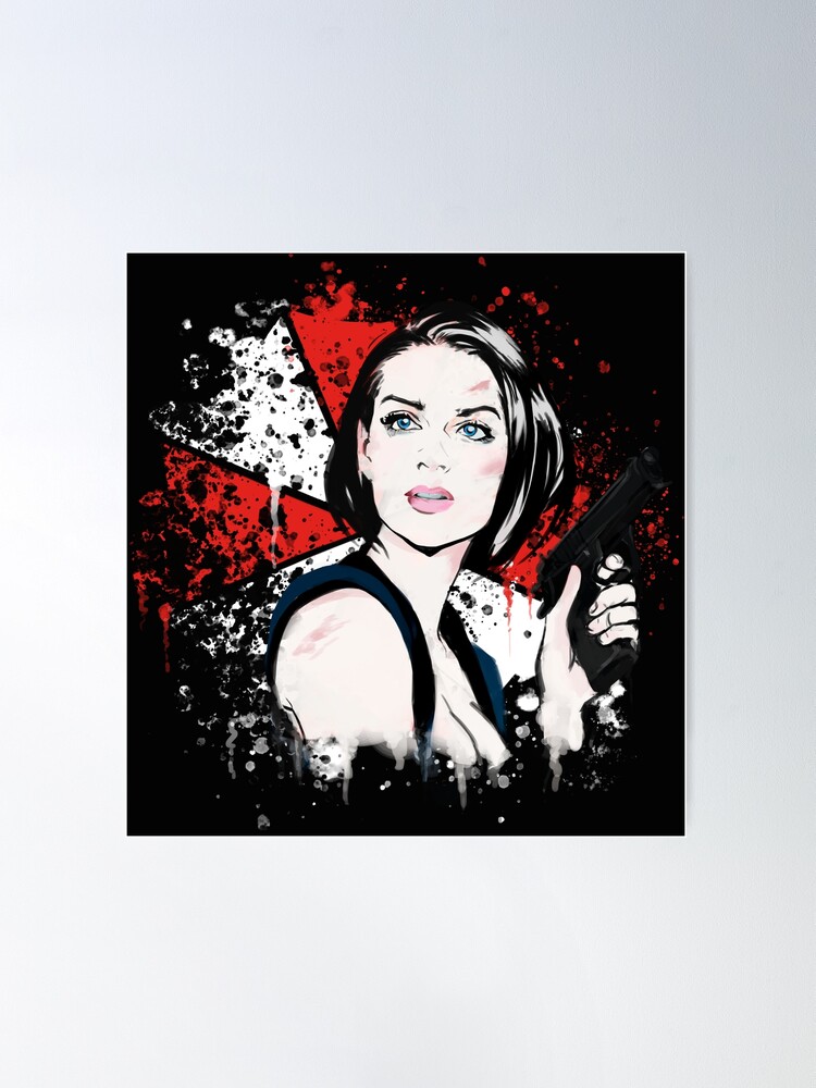 Resident Evil Game Jill Valentine Fabric Wall Scroll Poster (16 x 21)  Inches