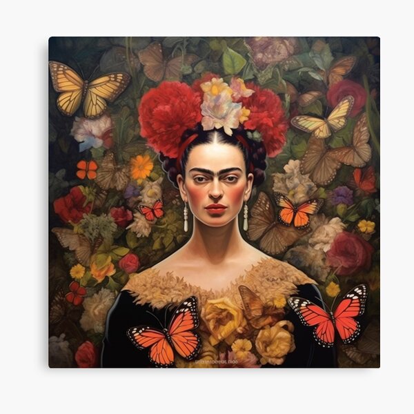 frida kahlo fleurs Impression sur toile