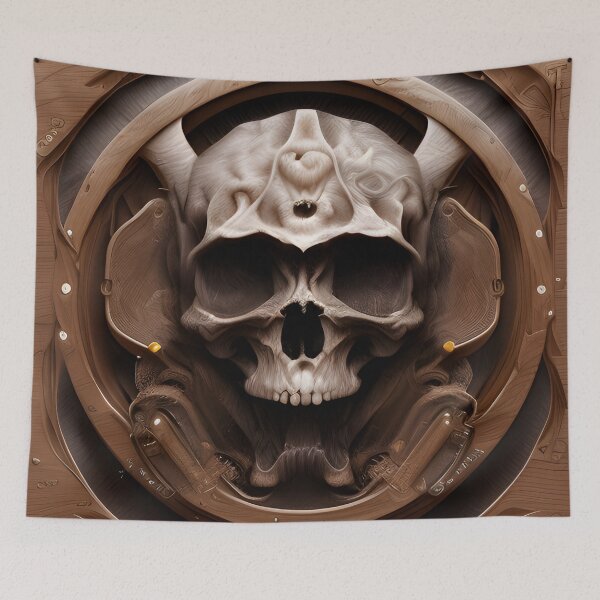 Item preview, Woodworked skull designed and sold by amac1662.