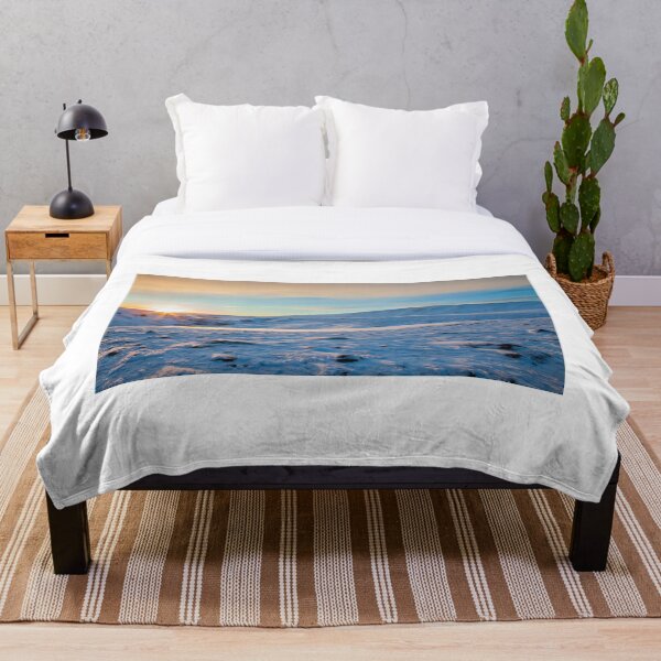 Item preview, Sunrise over frozen waterfall in Iceland designed and sold by Victoria Ashman.