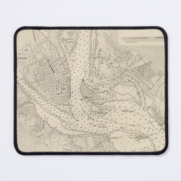 Item preview, Vintage Charleston SC Map (1869) The Holy City South Carolina Atlas designed and sold by BravuraMedia.