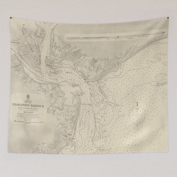 Item preview, Vintage Charleston SC Map (1869) The Holy City South Carolina Atlas designed and sold by BravuraMedia.