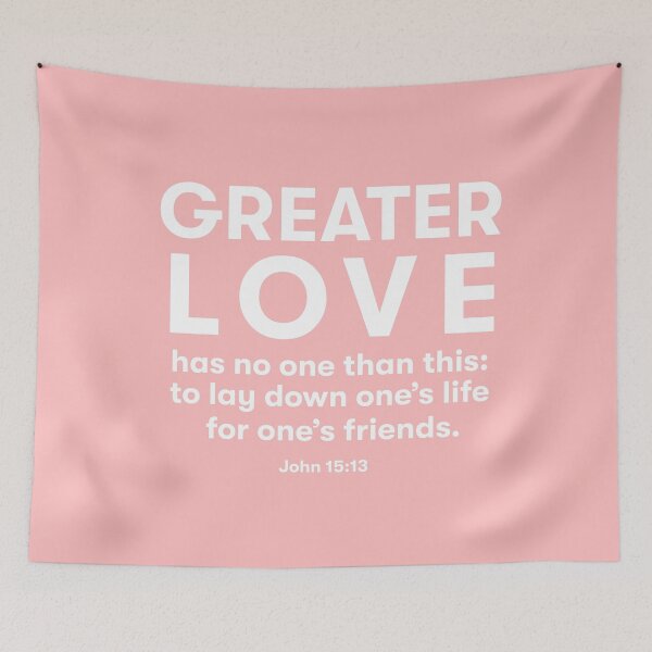 Item preview, Greater Love John 15:13 Bible Verse designed and sold by corbrand.