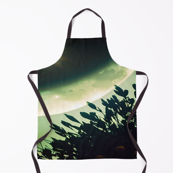 Item preview, Moon and Earth in Backdrop with Plants Growing  designed and sold by deniselynnimage.