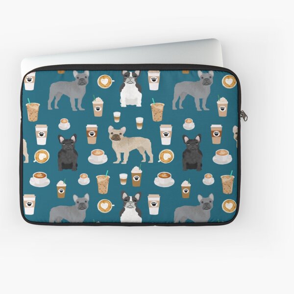 French Bulldog coffee pupuccino dog breed gifts frenchies must haves Laptop Sleeve