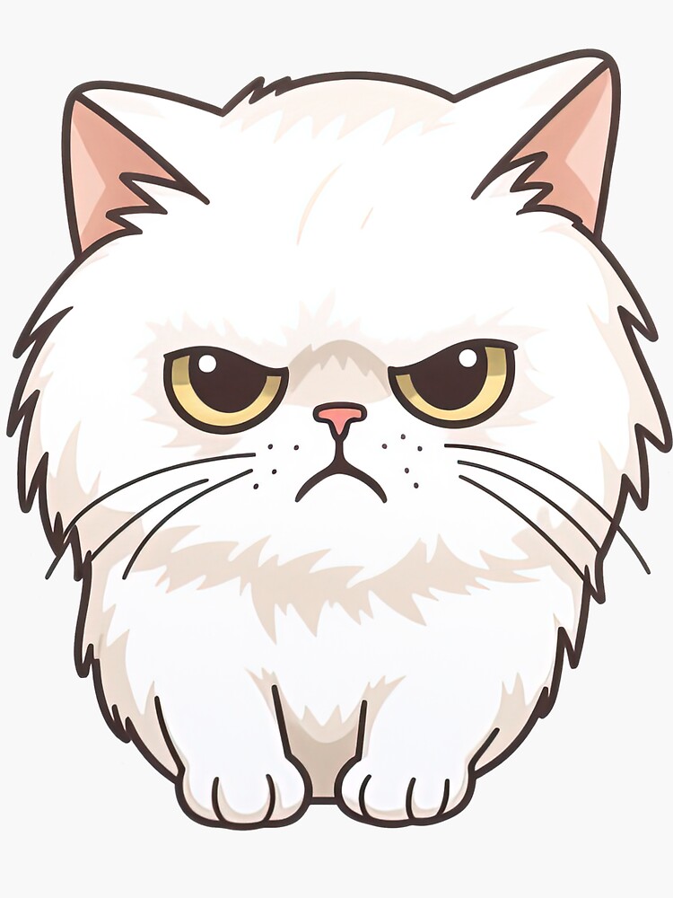 Angry Cat Chibi Angry Sticker - Angry Cat Chibi Angry Cat