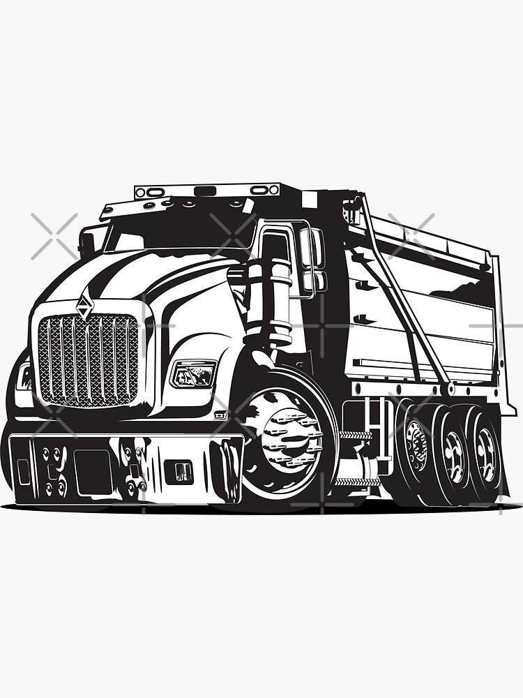 dump truck dumping drawing