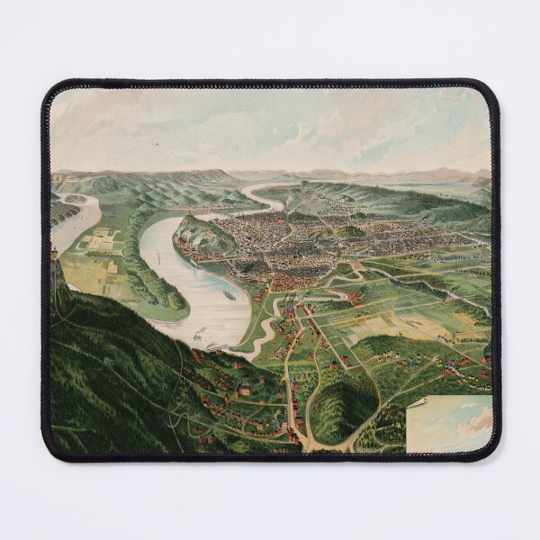Item preview, Vintage Chattanooga & Lookout Mountain TN Map (1897) Old Chatt Tennessee City Atlas designed and sold by BravuraMedia.