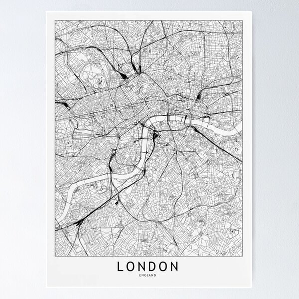 Item preview, London White Map designed and sold by eilliamrisner.