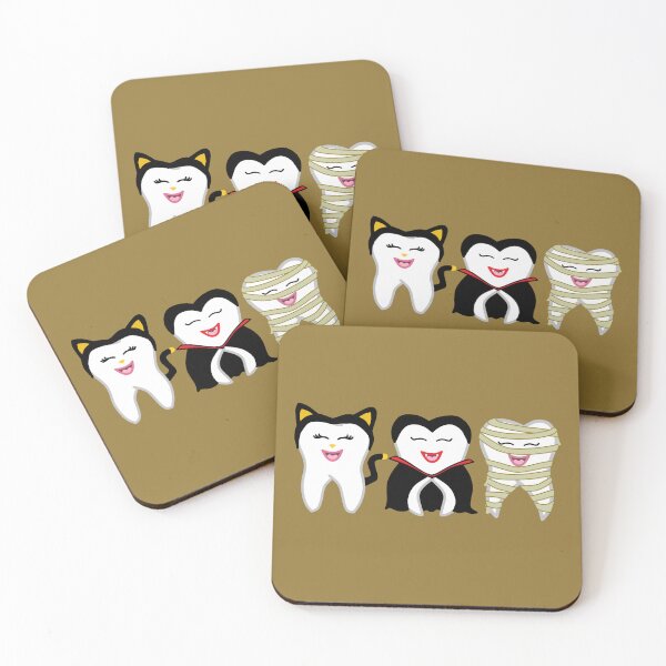 Aperçu de l'œuvre Trio de dents d'Halloween 3 créée et vendue par thehippiehygienist.