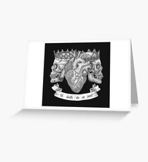 'Til Death Do Us Part, Life and Death Illustration Greeting Card