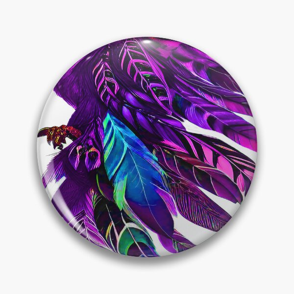 Item preview, Purple and Blue Bird with Hair Extentions designed and sold by deniselynnimage.